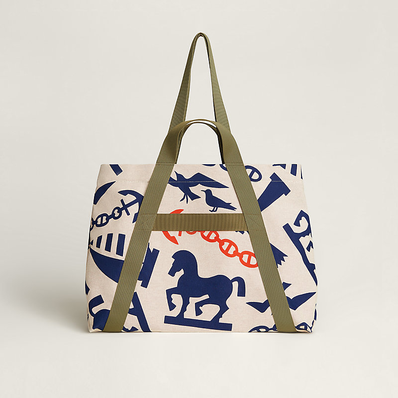 HERMES ビーチマット　サーヴィエット・ド・プラージュ 102361M01 ビーチバッグ 《ピクト・ドゥ・プラージュ》 - ブラック | Hermès